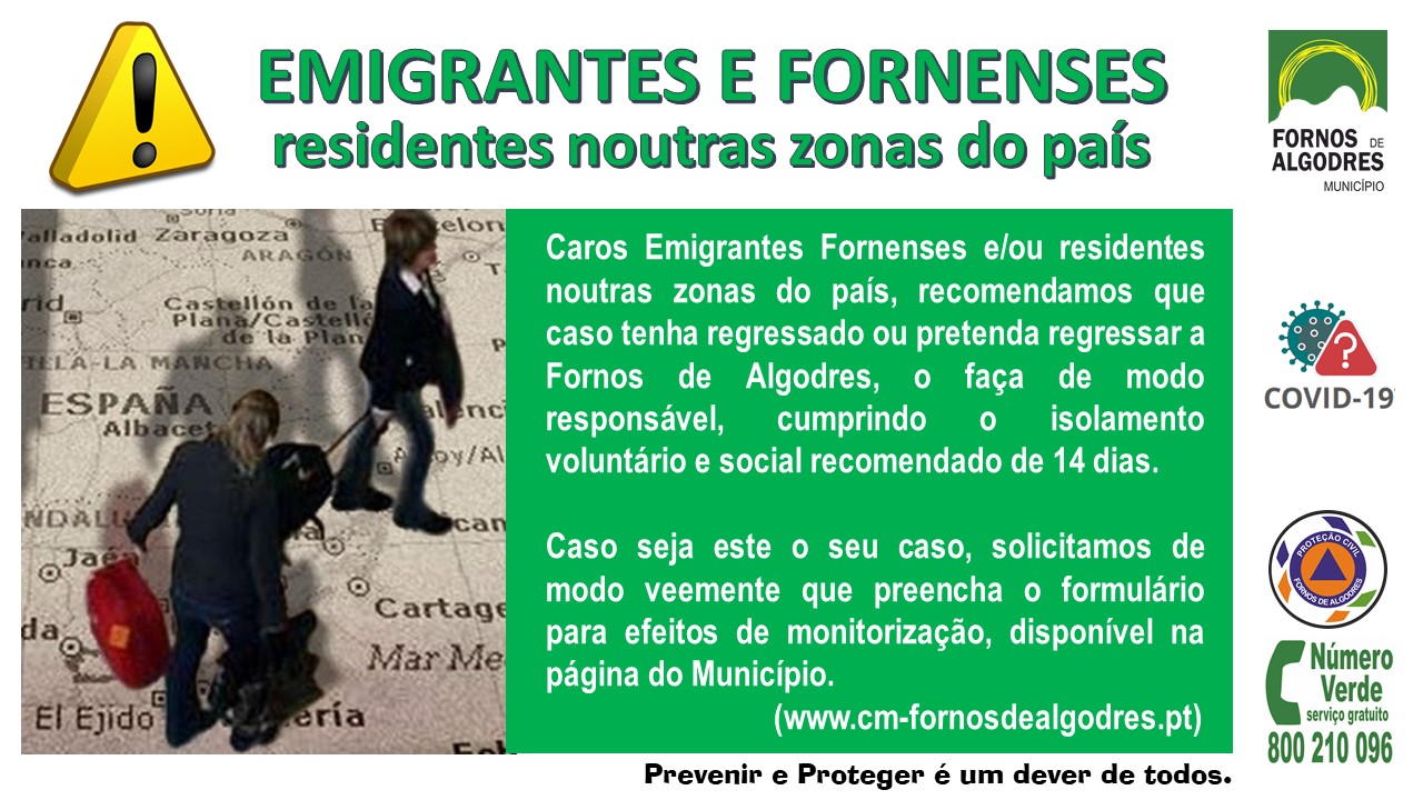 ⚠️ EMIGRANTES E FORNENSES residentes noutras zonas do país